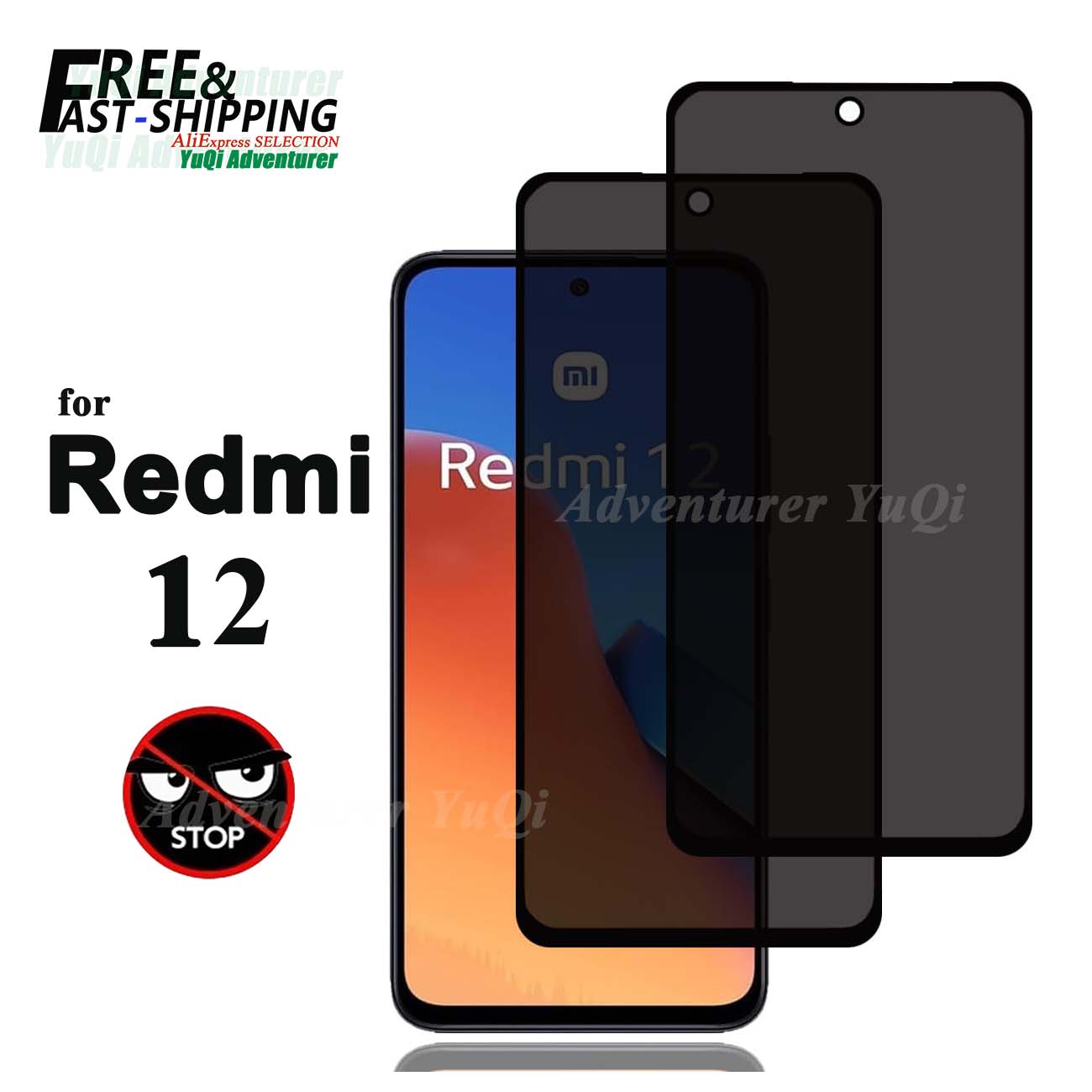Anti Spy Privacy Glass Case - Anti Spy Screen Protector For Xiaomi