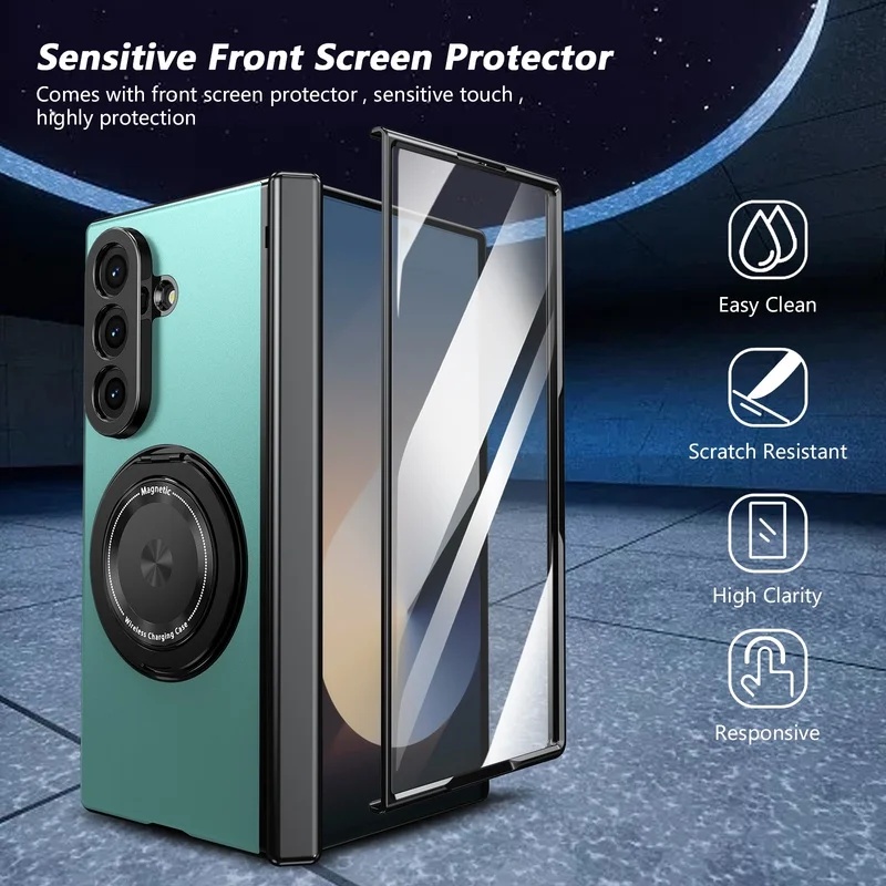 Screen Protectors - Luxury 360° Rotatable Stand Phone Case