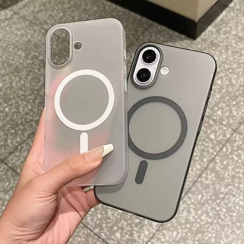 Clear Shockproof Bumper Case - For Magsafe Matte Transparent Case For