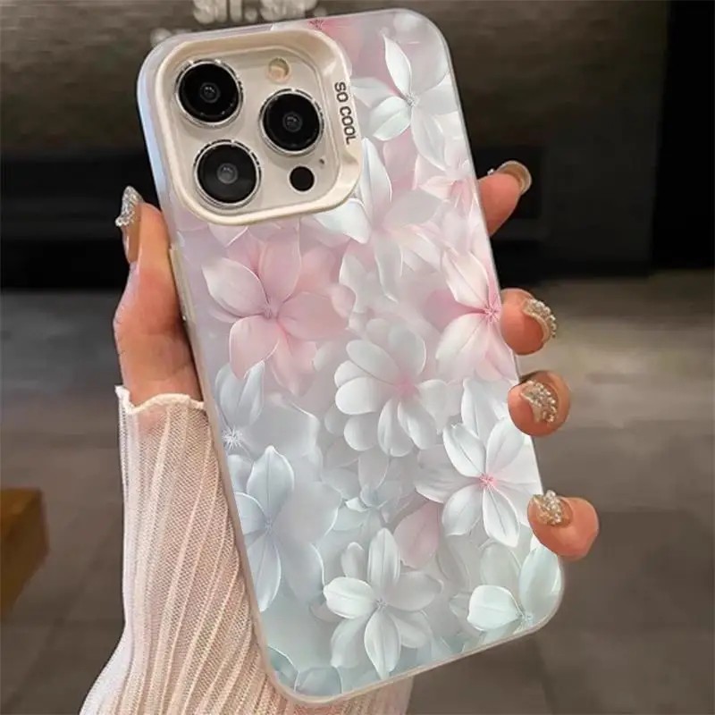 Screen Protectors - Pink Flower Case for iPhone 15Pro