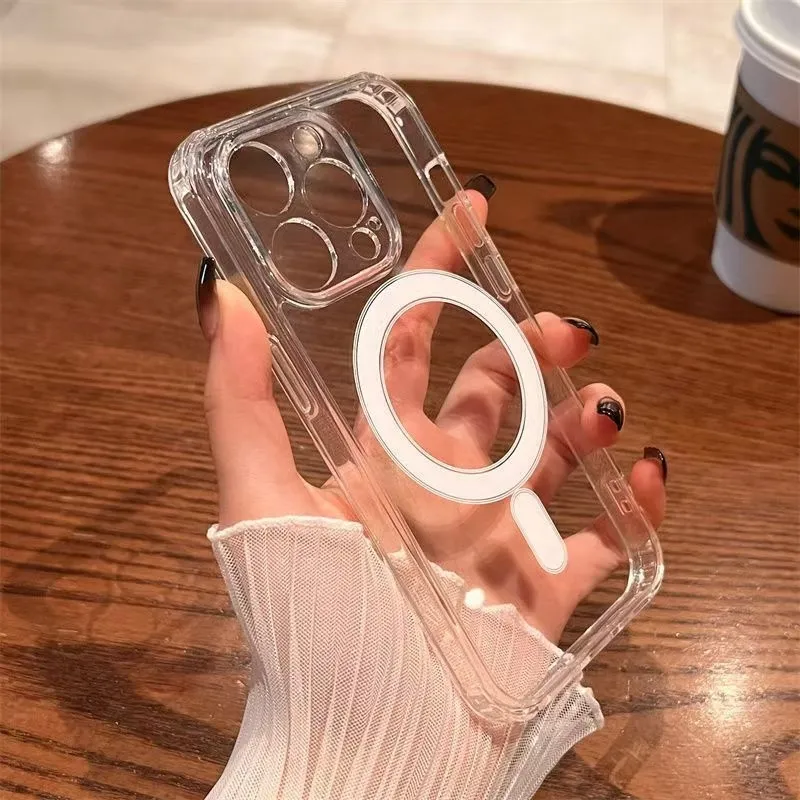 Clear Shockproof Bumper Case - Original For Magsafe Wireless Charge Magnetic