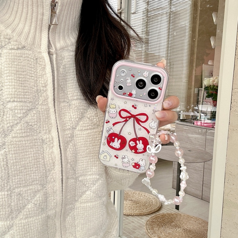 Cute cartoon sweet cherry Miff - Cute Cartoon Wrist Strap Silicone Case review and price