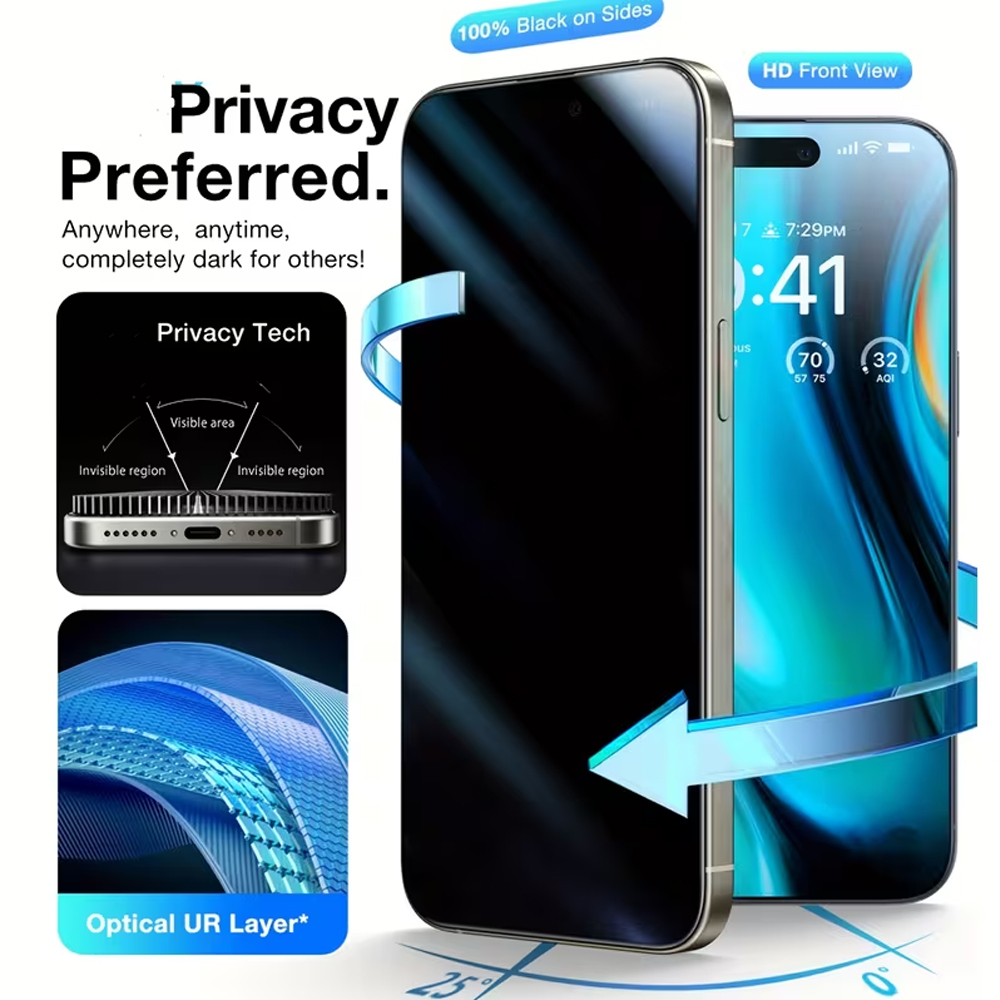 1-3PCS Anti-Spy Privacy Temper - Anti Peek Privacy Tempered Glass review and price