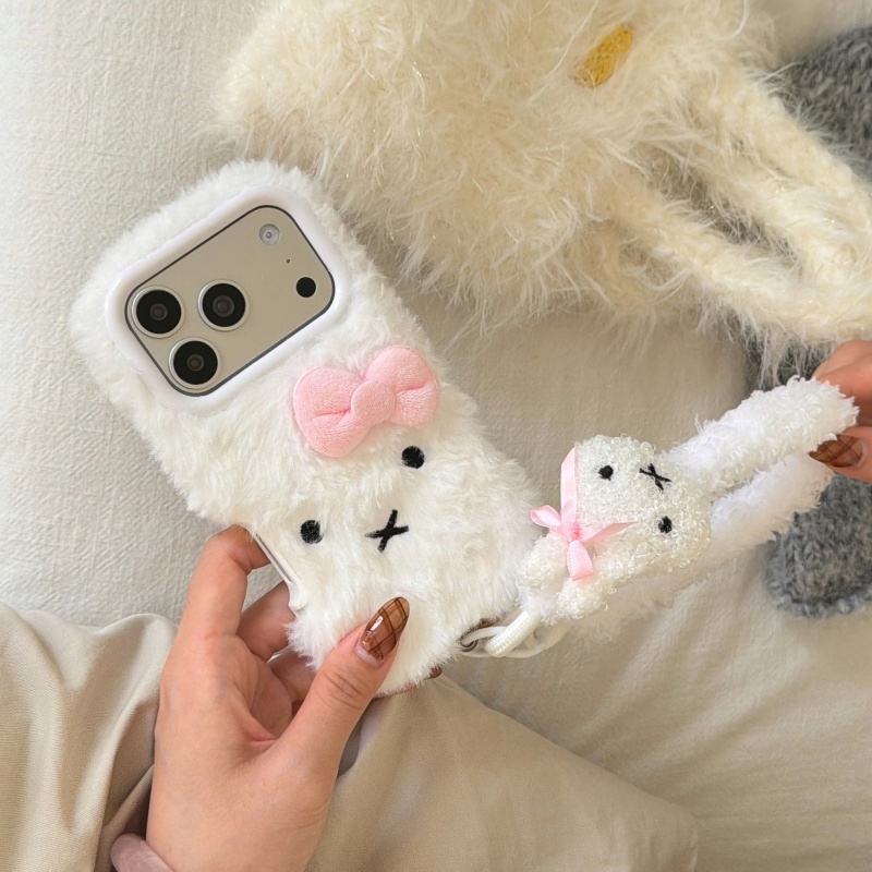 Cute cartoon White Fluffy fur  - Cute Cartoon Wrist Strap Silicone Case review and price
