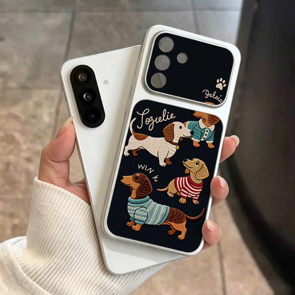 Cartoon Dachshund Phone Case F - Cute Cartoon Wrist Strap Silicone Case review and price