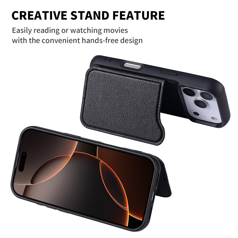 For Magsafe Magnetic Flip Leat - Leather Wallet Card Holder Phone Cover review and price