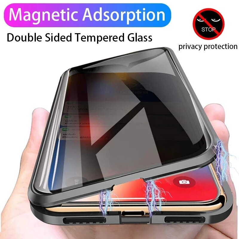 For Huawei nova Y74 Y73 Y63 Y7 - Anti Spy Privacy Glass Case review and price