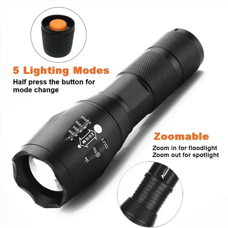 High Power T6 LED Flashlights  - Power Banks review and price