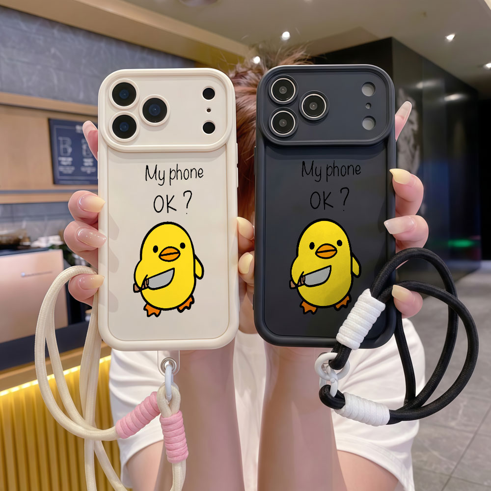 Cute Cartoon Duck Wrist Strap  - Cute Cartoon Wrist Strap Silicone Case review and price