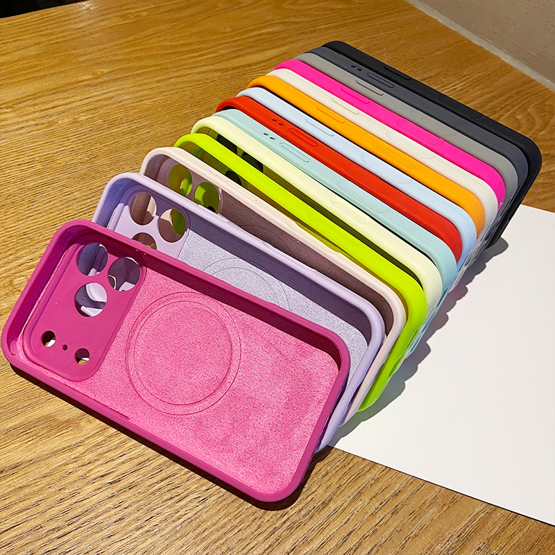Color Blocking Liquid Silicone - Liquid Silicone Magnetic Phone Case review and price