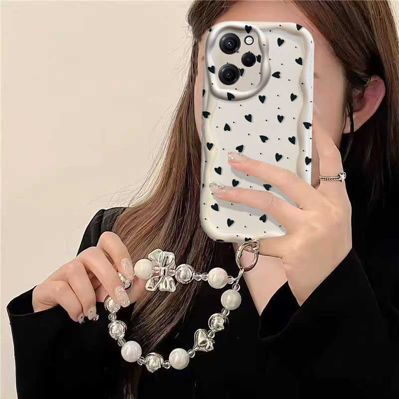 Case For RENO 15 15F 14 PRO 14 - Cute Cartoon Wrist Strap Silicone Case review and price