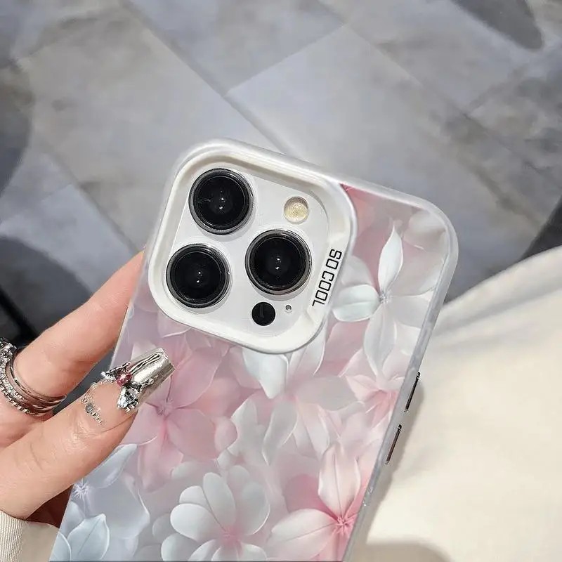 Pink Flower Case for iPhone 15 - Screen Protectors review and price