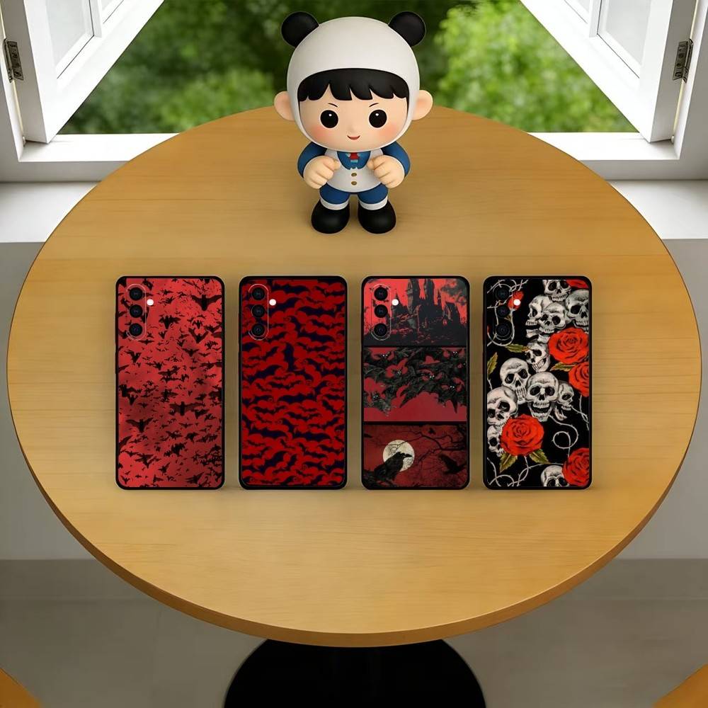 Vintage Red Bats Skull Trendy  - Vintage Floral Pattern Soft Case review and price