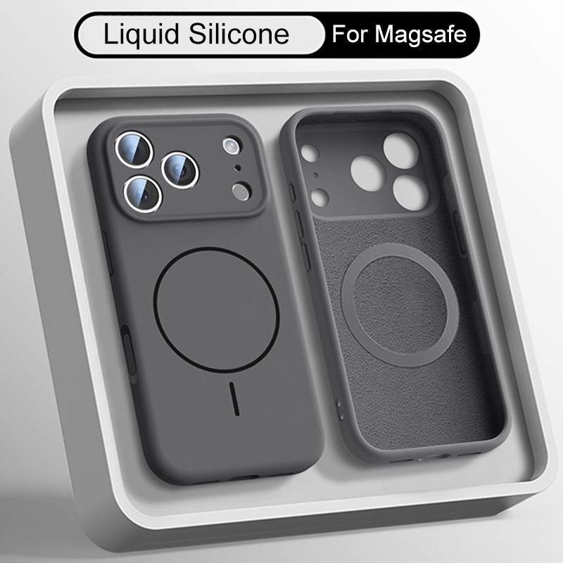 Luxury Liquid Silicone Case Fo - Liquid Silicone Magnetic Phone Case review and price