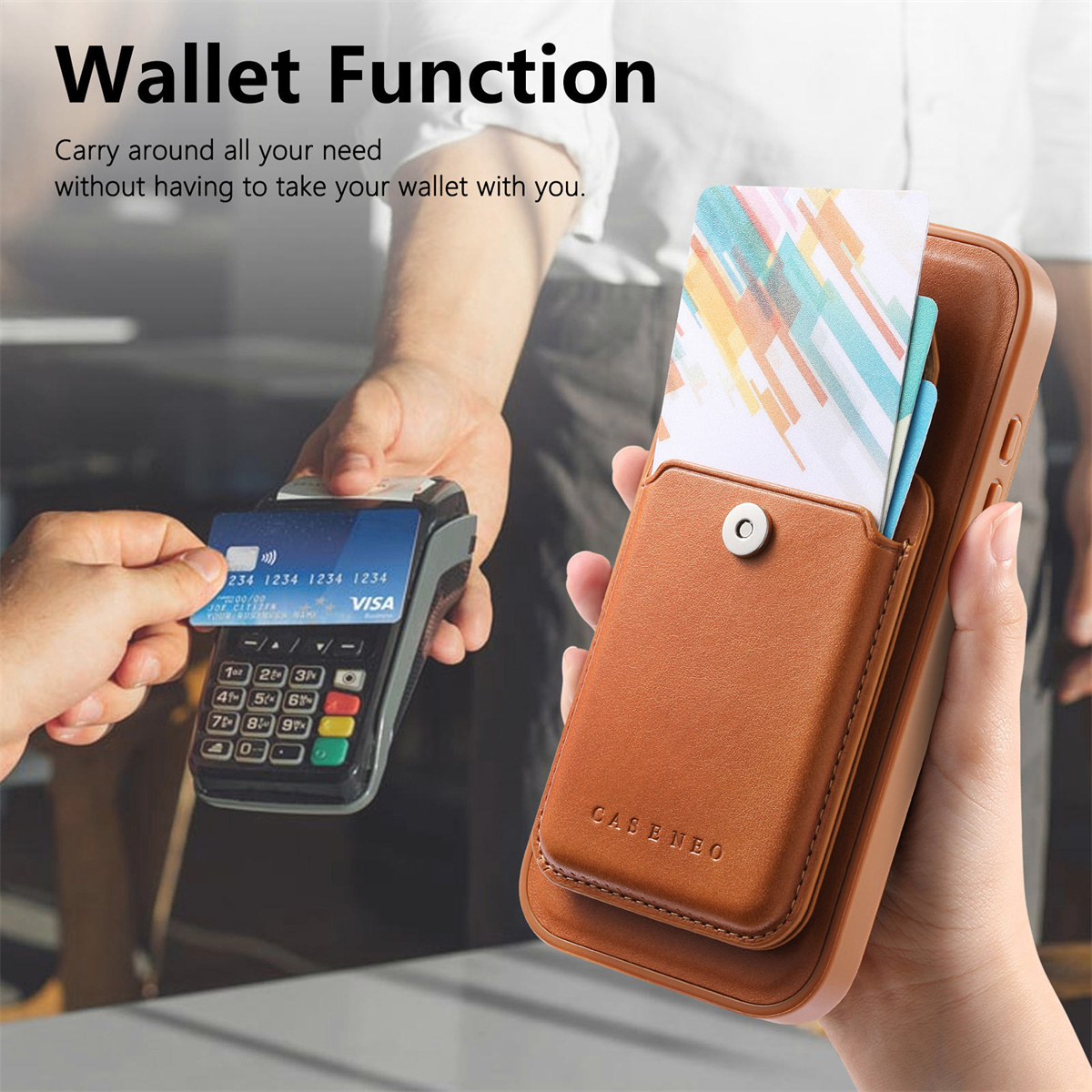 Detachable Magnetic 2 in 1 Lea - Leather Wallet Card Holder Phone Cover review and price