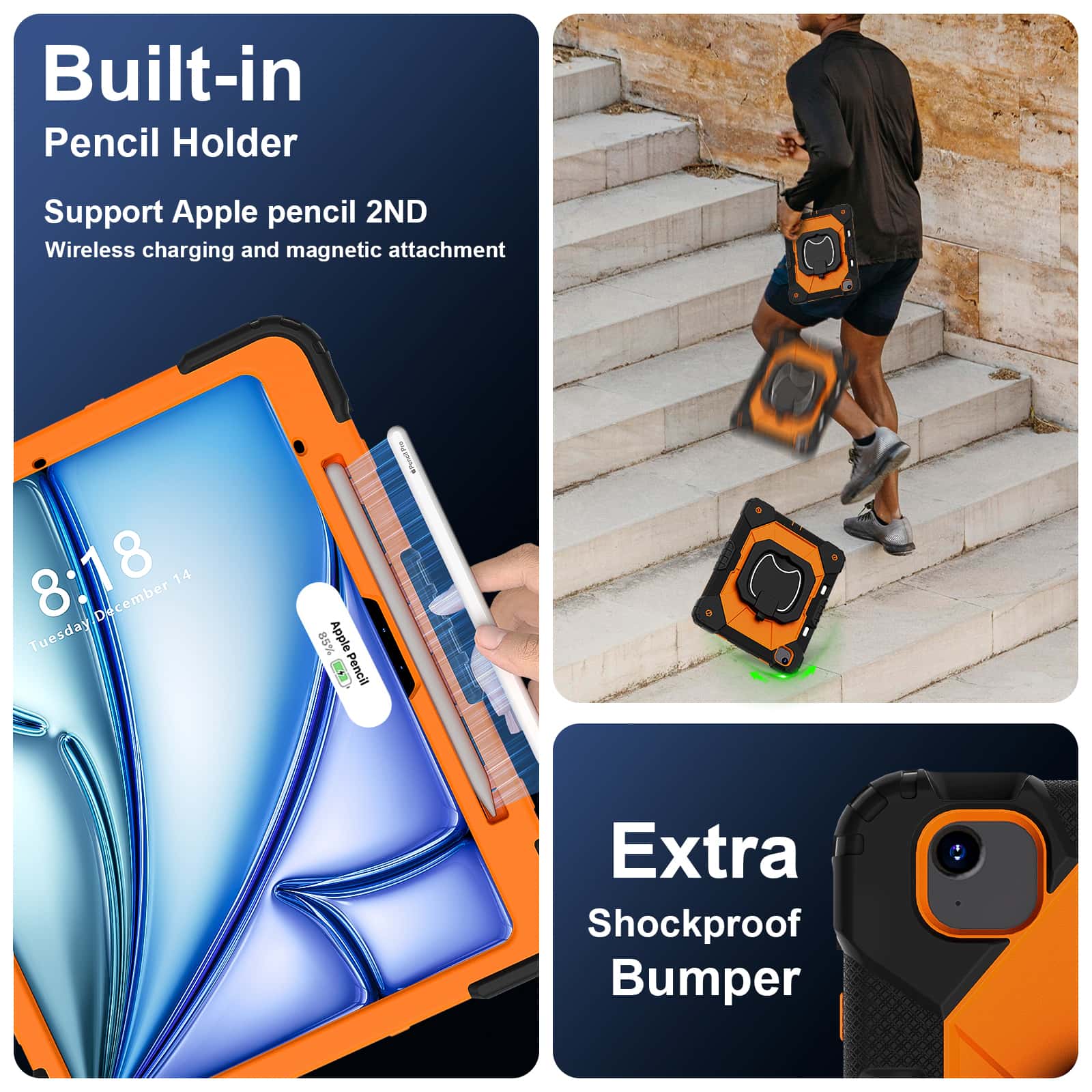 For iPad Pro 13 M5 Air 13 M4 M - Heavy Duty 360 Full Body Protective Case review and price