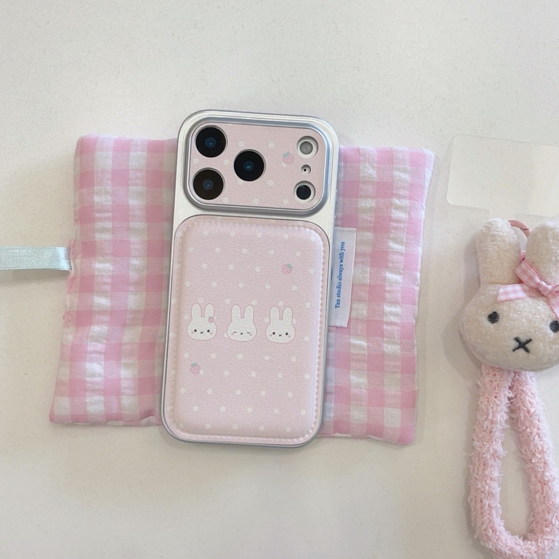 Cute strawberry Cartoon Miffy  - Cute Cartoon Wrist Strap Silicone Case review and price